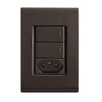 Conjunto Interruptor Simples Tramontina 2 Teclas 10a 250v