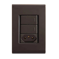 Conjunto Interruptor Simples Tramontina 2 Teclas 10a 250v