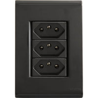 Conjunto 3 Tomadas 2p+t 10a 250v Grafite Tramontina
