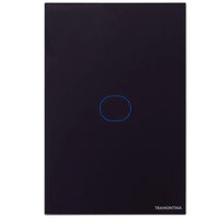 Interruptor Smart 1 Tecla Touch Bivolt Preto Tramontina Wi-Fi Alexa