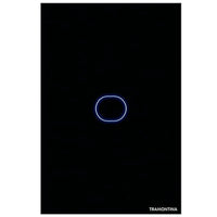 Interruptor Smart 1 Tecla Touch Bivolt Preto Tramontina Wi-Fi Alexa