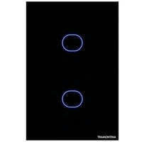 Interruptor Smart 2 Teclas Touch Bivolt Preto Tramontina