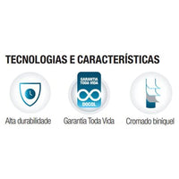 Acabamento Para Registro Docol Pertutti 1/2, 3/4 E 1 Cromado