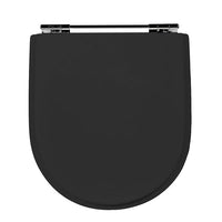 Assento Sanitário Sicmol MDF Laqueado Calypso Preto Ferragem Cromada