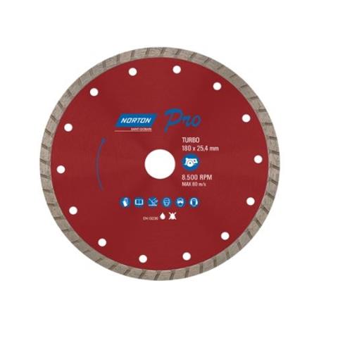 DISCO DIAMANTADO NORTON TURBO PRO 180X8X22,23MM