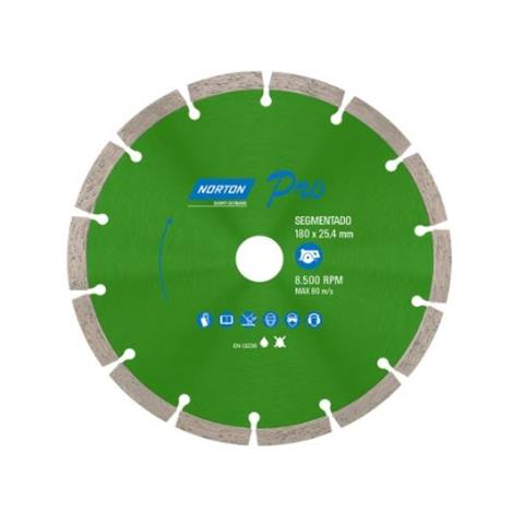 DISCO DIAMANTADO NORTON SEGMENTADO PRO 230X8X22,23MM