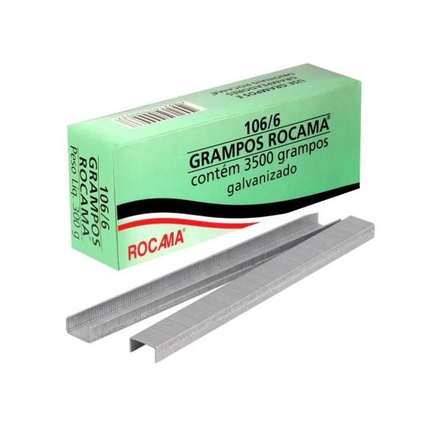 Grampo Rocama 106 6mm Com 3500 Unidades