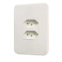 Tomada Barra Hercules 2 Polos 20a Dupla Branco Rt Comercial