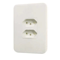 Tomada Barra Hercules 2 Polos 20a Dupla Branco Rt Comercial