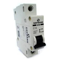 Disjuntor DIN Unipolar 20A Branco Soprano