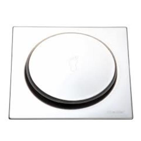 Ralo Inox Quadrado Meber Com Fecho Pressão 15x15cm