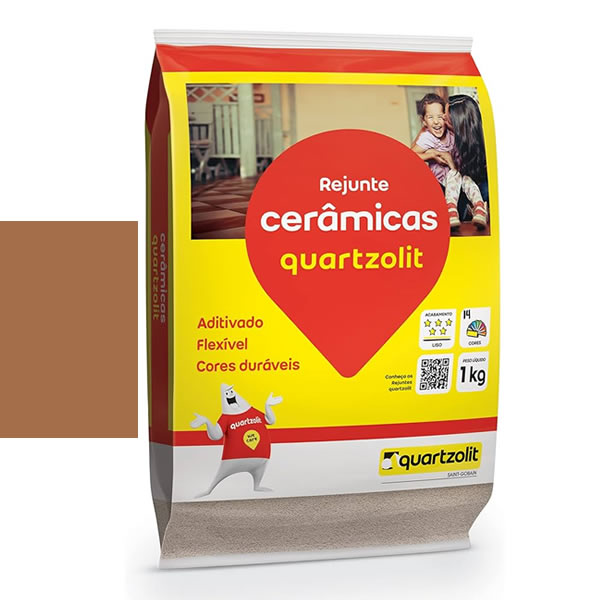REJUNTE CERAMICAS MARROM CANELA 1KG - QUARTZOLIT