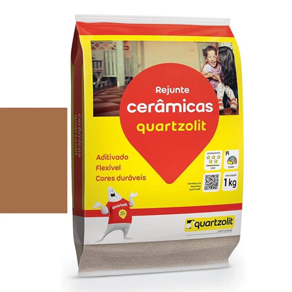 Rejunte Cerâmicas Marrom Canela 1kg Quartzolit
