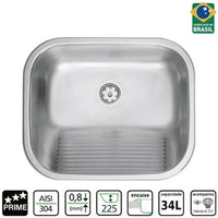 Cuba De Embutir Tramontina Inox 50x40cm 34l Acetinado