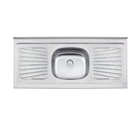 Pia Inox Tramontina Standard 120x52cm Com Cuba Central E Escorredor