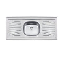 Pia Inox Tramontina Standard 120x52cm Com Cuba Central E Escorredor