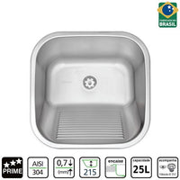 Cuba De Encaixe Tramontina Em Aço Inox 40x40cm Acetinado