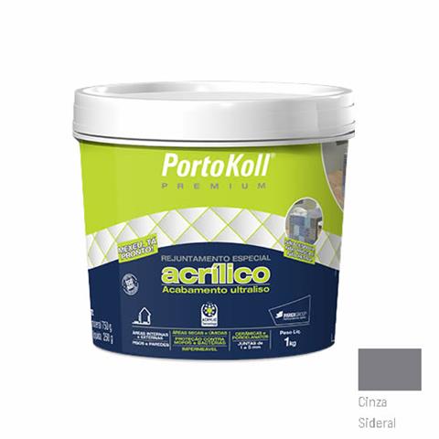 Rejunte Acrílico Portokoll Cinza Sideral 1kg