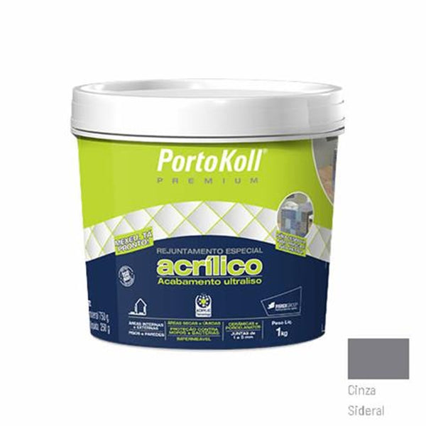 Rejunte Acrílico Portokoll Cinza Sideral 1kg