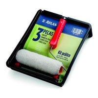Kit Pintura Atlas 3 Peças Com Bandeja E Rolo 23cm