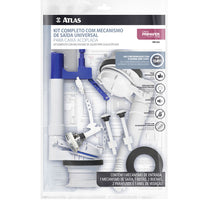 Conjunto Mecanismo Saída Universal Superior Atlas Botão Cromado