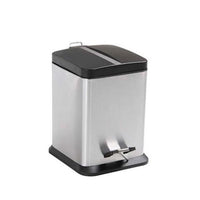 Lixeira Quadrada Jaspe Inox 6 Litros Mor