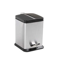 Lixeira Quadrada Jaspe Inox 6 Litros Mor
