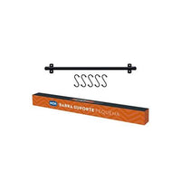 Barra Suporte Mor 57cm Com 5 Ganchos Preto Fosco