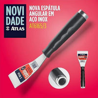 Espátula Angular Aço Inox 3 Polegadas Atlas