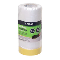 Filme De Mascaramento Com Fita Crepe Atlas 90cm X 20m