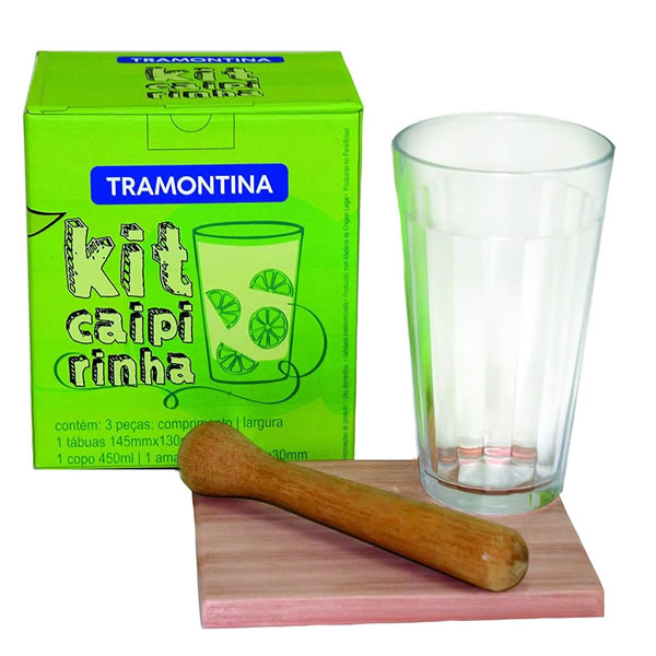 Kit Caipirinha Tramontina Com Copo E Socador