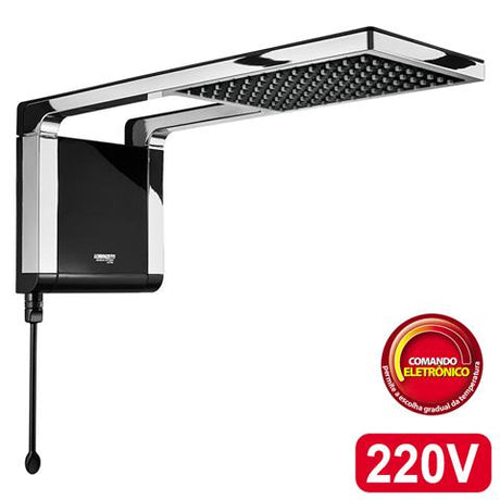 Lorenzetti Ducha Acqua Storm Ultra Eletrônica Press Plus 7800W 220V Preto/Cromado