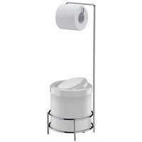 Suporte Para Papel Higiênico Com Lixeira 5L Future Branco