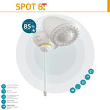 Ducha Elétrica Hydra Spot 8T 6800W 220V Branca