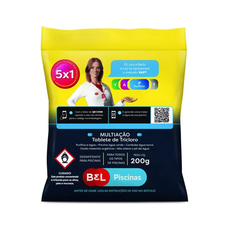 TABLETE CLORO MULTIACAO 200G BEL