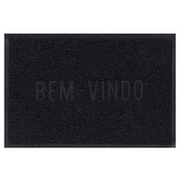 Capacho Vinílico Color Block Bem Vindo Preto 60x40cm