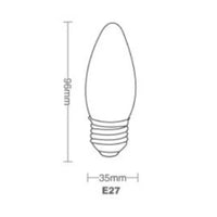 Lâmpada Vela Lisa Clara 40w 127v E27 Brasilux