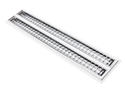 CALHA DUPLA PARABOLICA EMB.2X14W T5 BR.BIV.TASCHIBRA