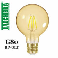 Lampada Led Filamento Vintage Globo G80 Taschibra 4w Brasilux