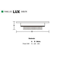 Placa Led Embutir Redonda Brasilux 18w 6500k Bivolt