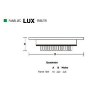 Placa Led Embutir Quadrada 18w 6500k Bivolt Brasilux