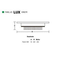 Placa Led Embutir Quadrada 18w 6500k Bivolt Brasilux