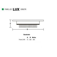 Placa Led Embutir Quadrada Brasilux 24w 6500k Bivolt