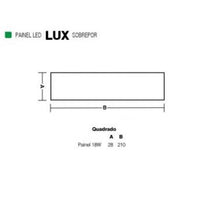 Placa LED Quadrada Taschibra 18W 6500K Bivolt de Sobrepor