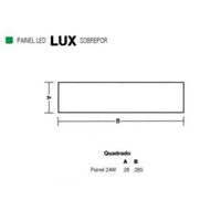 Placa Led Sobrepor Quadrada 24w 6500k Bivolt Brasilux