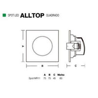 Spot Led Mr11 Quadrado 3w 3000k Brasilux