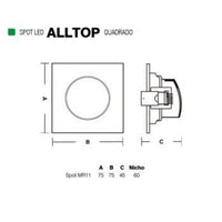 Spot Led Mr11 Quadrado 3w 6500k Brasilux