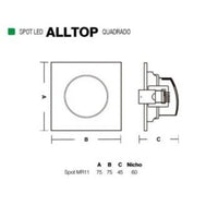 Spot Led Mr11 Quadrado 3w 6500k Brasilux