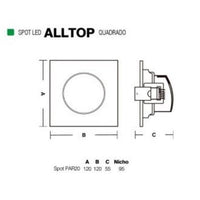 Spot De Embutir Quadrado Led 7w 3000k Brasilux