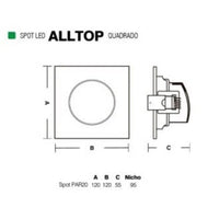 Spot De Embutir Quadrado Led 7w 3000k Brasilux